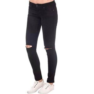 Diesel 27 (US 6) Skinzee Slim-Skinny Women’s Black Distressed Jeans
